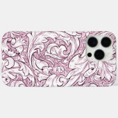 Roze Roze Barok Weelderig Bladwerk Case-Mate iPhone Case (Achterkant (horizontaal))