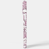 Roze Roze Barok Weelderig Bladwerk Case-Mate iPhone Case (Achterkant / Links)