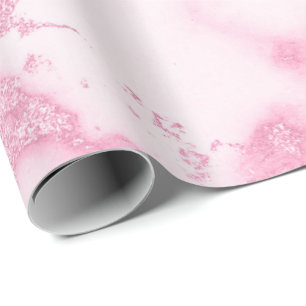 Roze roze bleekgeel witte marmer, pasta VIP Cadeaupapier