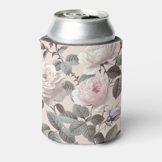 Roze Roze Bloem Koeler (Blikje Achterkant)