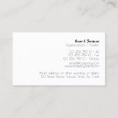 Roze roze bloembloemflorist visitekaartje (Achterkant)