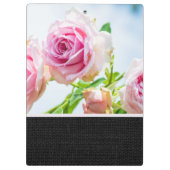 Roze roze bloemen klembord (Achterkant)