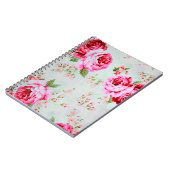  Roze Roze bloemkoraal Notitieboek (Linkerzijde)