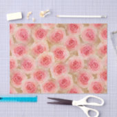  roze roze bloempatroon tissuepapier (Craft)