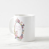Roze Roze Blush Floral Bridesmaid Coffee Mok (Voorkant links)