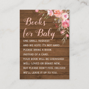 Roze roze boeken voor een Baby-aanvraag voor een m Informatiekaartje