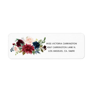 Roze Roze Bordeaux Bloem Elegant Prachtige Trouw Etiket