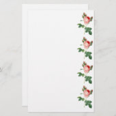 Roze roze botanische illustratiegrens briefpapier (Voorkant / Achterkant)