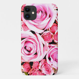 Roze roze bouquet iPhone 11 hoesje