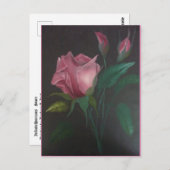 Roze roze Briefkaart Buds (Voorkant / Achterkant)