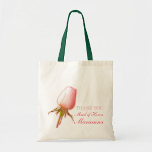 Roze roze bruidbruidbruidster voor een eertas tote bag