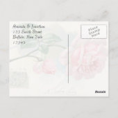  roze roze dank je briefkaart (Achterkant)