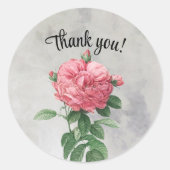  Roze Roze Dank je Sticker zegels (Voorkant)