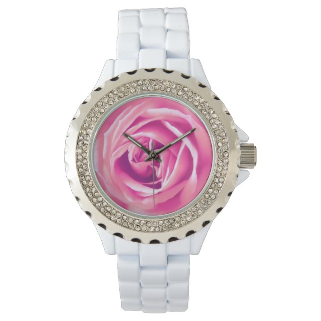 Roze roze druk horloge (Voorkant)