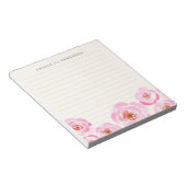 Roze roze druk notitieblok (Schuin)