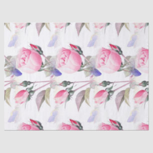 Roze roze en blauwe vlinderbloemige papieren tissuepapier