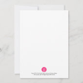 Roze roze en Holly-versiering - Flatte kerstkaart Aankondiging (Achterkant)