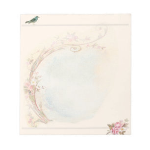  roze roze en Robin Wedding Business Notitieblok
