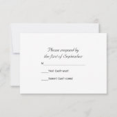 Roze roze en witte parelsnoeren RSVP (Achterkant)