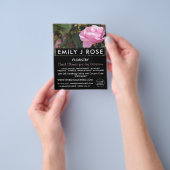 Roze roze, Florist, bloemenborst Adverteren Flyer (Hand)