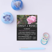 Roze roze, Florist, bloemenborst Adverteren Flyer (Enkel)