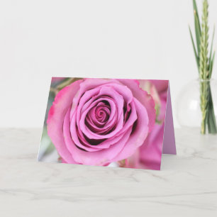 Roze roze foto-Wenskaart Kaart