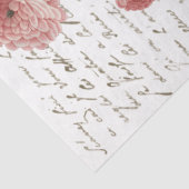 Roze Roze  Franse Manuscript Gold Lg Ontkoppeling Tissuepapier (Detail)