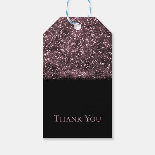 Roze roze glitter mousserende lichten zoet 16 Part Cadeaulabel (Voorkant)