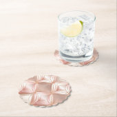 Roze Roze Goud Abstracte Kartonnen Onderzetters (Insitu)