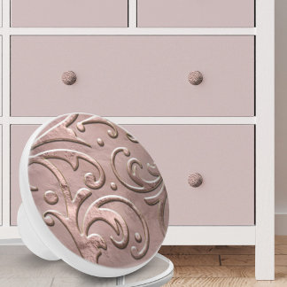 Roze Roze Goud Bloei Keramische Knop