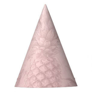 Roze Roze Goud Glitter Ananas Tropisch Feestje Feesthoedjes