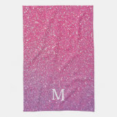 Roze Roze Goud Glitters Glanzende Cute Meisjesacht Theedoek (Verticaal)