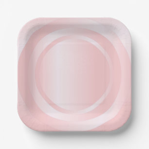 Roze Roze Goud Moderne Elegante Template Papieren Bordje