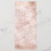 Roze Roze Goud Succulenten Trouwmenu Menu (Achterkant)