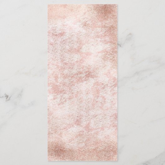 Roze Roze Goud Succulenten Trouwmenu Menu (Achterkant)