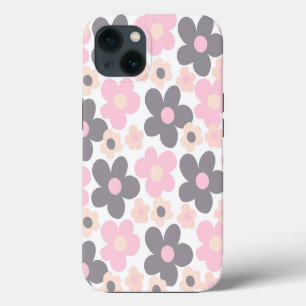 Roze Roze Grijze Madeliefjes Retro Droom #1 #retro iPhone 13 Hoesje