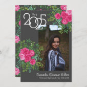 Roze roze grijze moderne aankondiging van Afstuder (Voorkant / Achterkant)