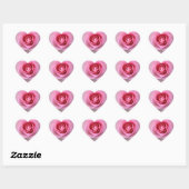 Roze Roze Hart Stickers (Vel)