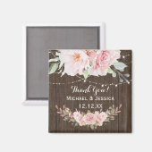 Roze Roze Hout Rustieke Lichten Magneet (Voorkant / Achterkant)