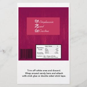 Roze/Roze Houten Snoep van het Korrelhuwelijk Wrap Flyer