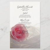 Roze roze in het menu Witte bruiloften (Voorkant)