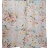  roze roze ivoor - rozen floreren douchegordijn (Voorkant)