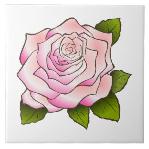 roze roze kraag keramische tegel tegeltje