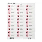 Roze roze label voor retouradres (Full Sheet)