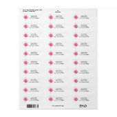 Roze roze label voor retouradres (Full Sheet)