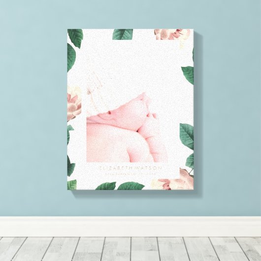 roze roze Lijst Canvas Afdrukken (Insitu (Houten vloer))