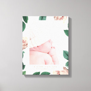  roze roze Lijst Canvas Afdrukken