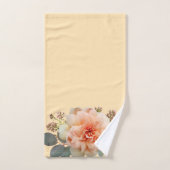 Roze roze Lila knoppen op perziken achtergrond Bad Handdoek (Handdoek)