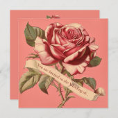  Roze Roze Lint Bruiloft Uitnodiging (Voorkant / Achterkant)