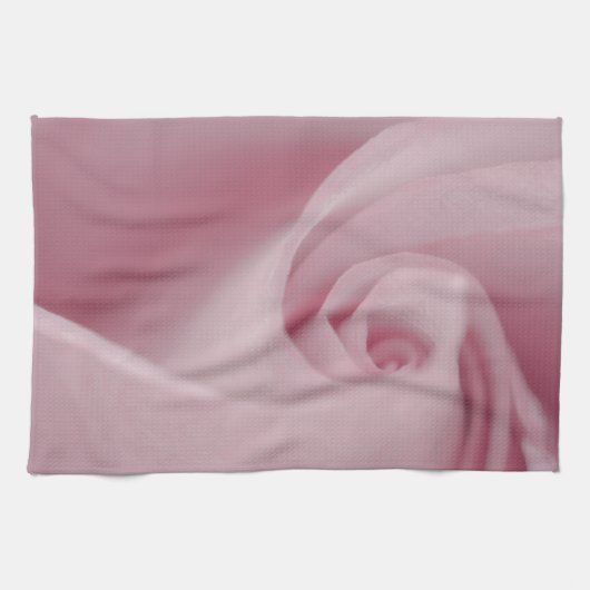 Roze roze Macro Theedoek (Horizontaal)